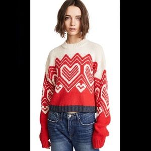 NWT Philosophy Fair-isle Heart Ski Sweater